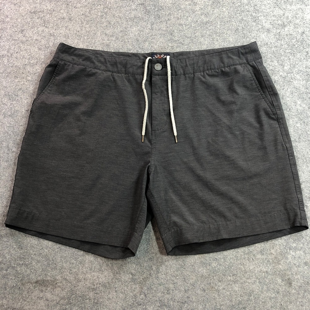Faherty Mens All Day Shorts 38 Charcoal Gray Quick Dry Stretch MSC0003